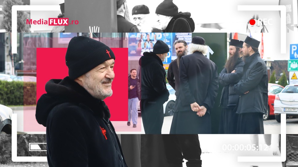 EXCLUSIV PAPARAZZI Gigi Becali și-a lăsat barbă și acum călugării îl urmează peste tot Recent i-a dus pe toți la stână în Rolls-Royce Hai la oi VIDEO și FOTO