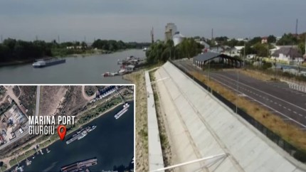 Investiție dezastruoasă la Giurgiu. Primăria a reușit imposibilul ponton plutitor construit pe uscat