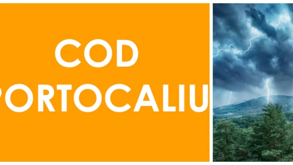 Cod portocaliu și galben în România până joi Ploi însemnate cantitativ vânt puternic și instabilitate atmosferică accentuată | HARTĂ