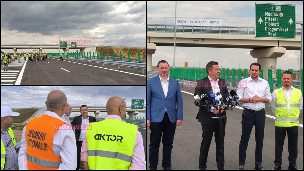 Moment istoric pentru București Capitala ocolită integral pe autostradă. A fost inaugurat lotul 3 al Autostrăzii A0 București Sud construit de Aktor VIDEO