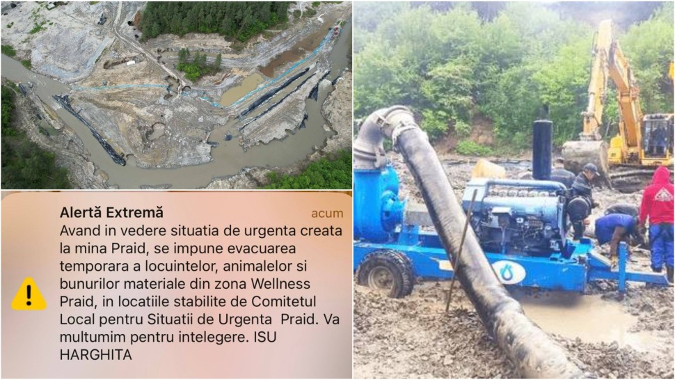 Pericol de prăbușire la Salina Praid Au început evacuările din zonă. Mesaje Ro-ALERT pentur populație. Tancsoz Barna Mergem pe precauție maximă