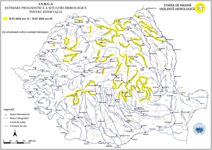 Cod galben de inundații