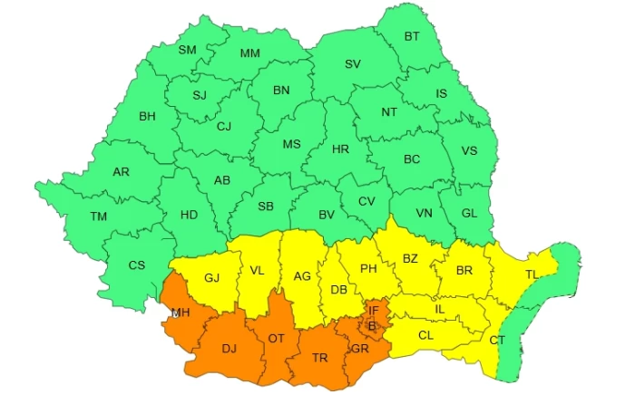 Alertă meteo ANM cod portocaliu și galben de caniculă! Nu scăpăm nici de instabilitate atmosferică | HARTĂ