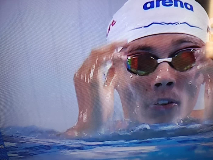 David Popovici, aur la cursa de 100 m sursa foto: Captura video TVR 2