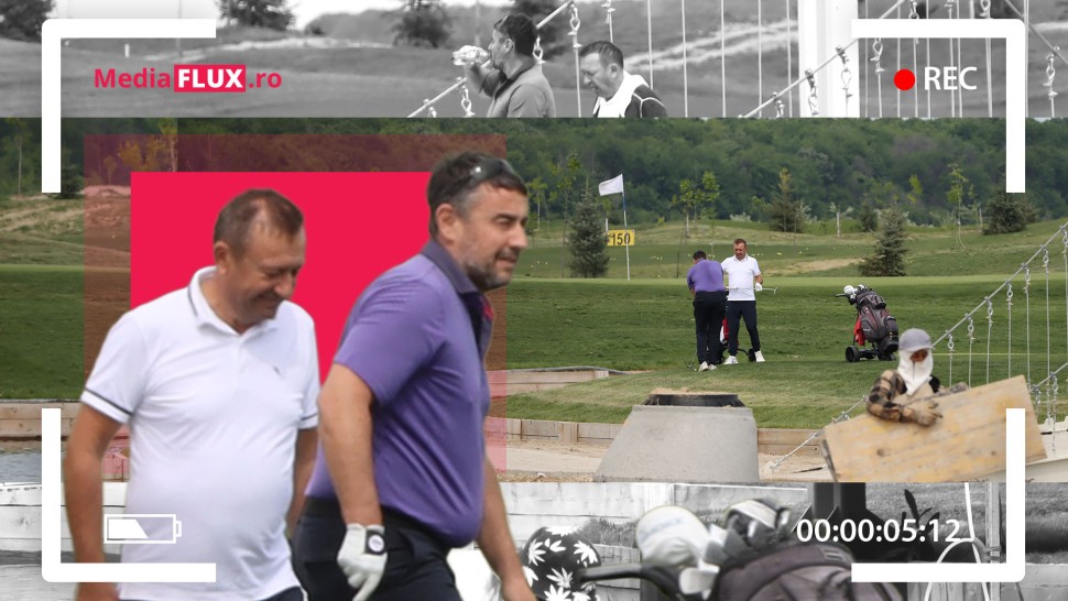 EXCLUSIV PAPARAZZI Posibil triunghi amoros în jurul Simonei Halep Afaceriștii Dorin Mateiu și Dinu Pescariu pețitorii campioanei prieteni la cataramă pe terenul de golf FOTO și VIDEO