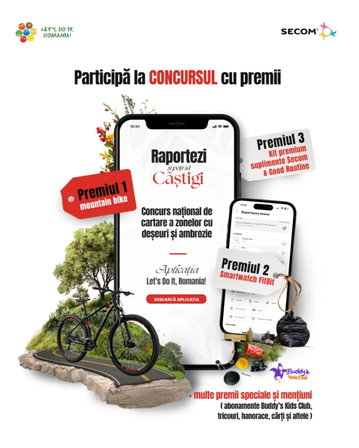 Let’s Do It, Romania! lansează primul Concurs Național de raportare a Deșeurilor și Ambroziei: 15 premii în valoare de peste 1000 de euro