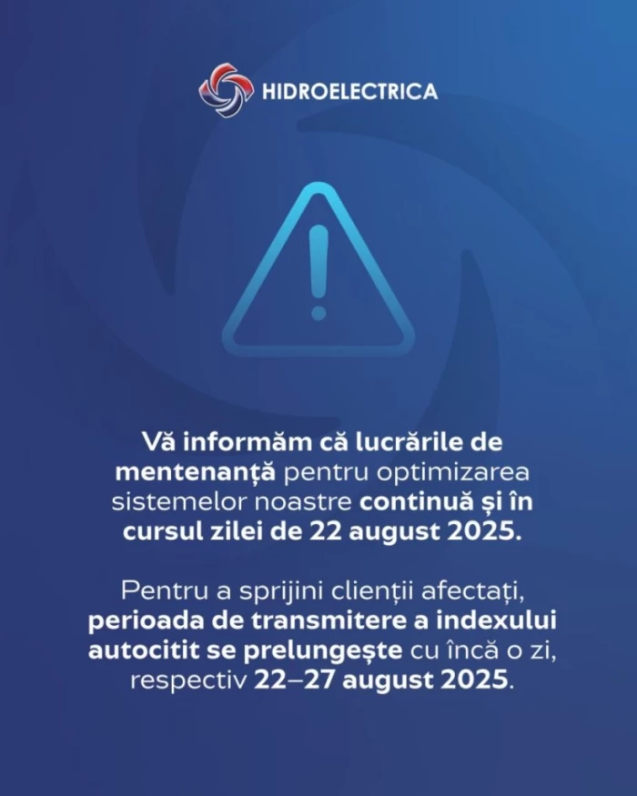Anunțul Hidroelectrica
