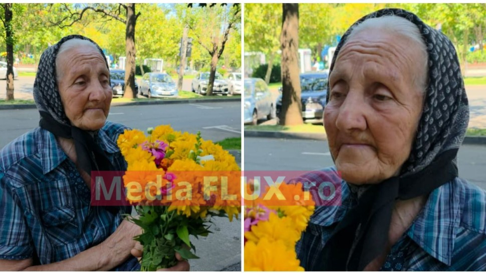 EXCLUSIV La 85 de ani bunica Ioana vinde flori și dovlecei la colț de stradă. Când se vor termina se duc și speranțele mele la un ban în plus pentru mâncare