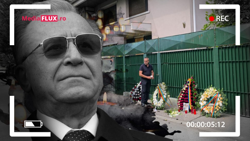 EXCLUSIV Primele imagini de la cimitir și de la casa lui Ion Iliescu. Oamenii au început să depună coroane de flori presa vânează pe oricine trece prin zonă