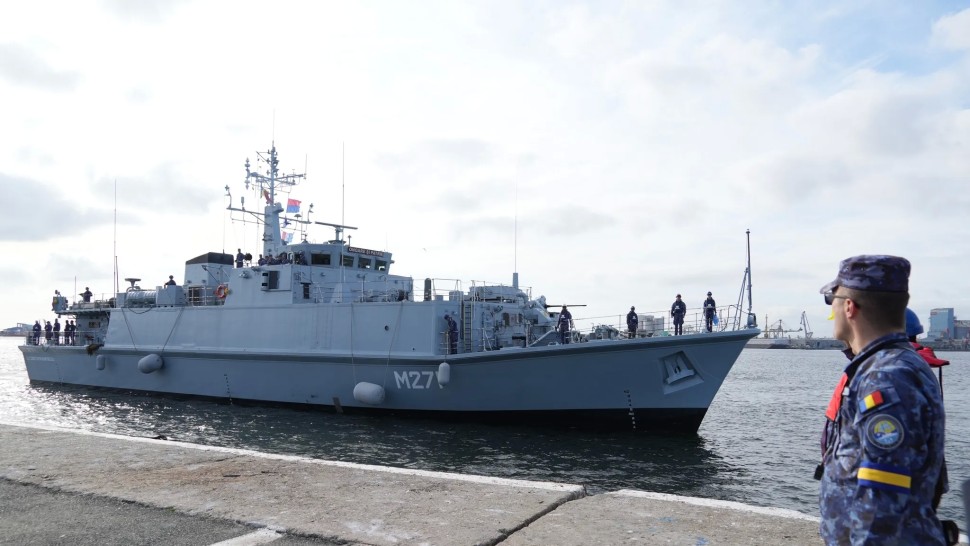 România are o nouă navă militară. Costa 75 de milioane de euro a ajuns în Portul Constanța direct din Scoția