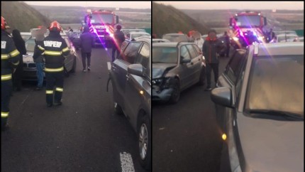 UPDATE Carambol în Olt pe Drumul Expres Craiova - Pitești Traficul a fost deviat. 11 mașini implicate în accident Cod Roșu de intervenție 30 de persoane implicate