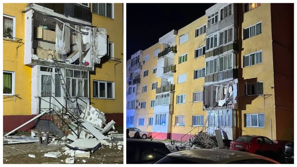 Explozie puternică într-un bloc din orașul natal al lui Ilie Bolojan. Femeie proiectată în afara apartamentului după explozia unei butelii