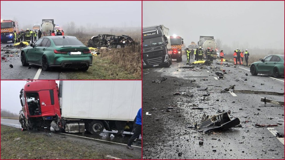 Grav accident rutier în Timiș. Șapte morți și mai mulți răniți. În coliziune au fost implicate patru vehicule UPDATE FOTO