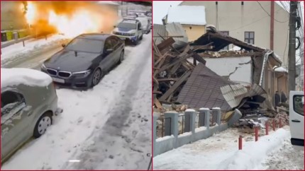 VIDEO IPJ Timiș primele reacții după explozia de la Poliția Lugoj Deflagrația la Biroul Cazier. A fost afectată și clădirea Poliției Rutiere și blocurile de lângă