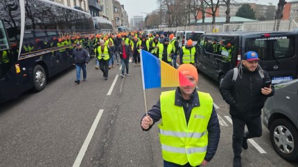 Proteste la Strasbourg împotriva Acordului Mercosur. S-au alăturat și 200 de fermieri din România