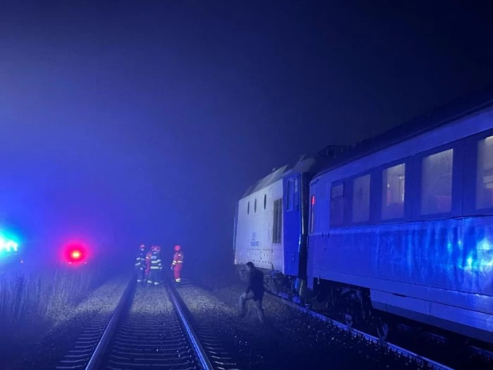 Incendiu într-un tren CFR aproape de Vaslui