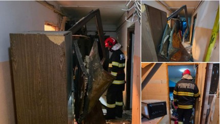 Explozie puternică într-un bloc din Chitila. 40 de oameni evacuați și doi răniți VIDEO