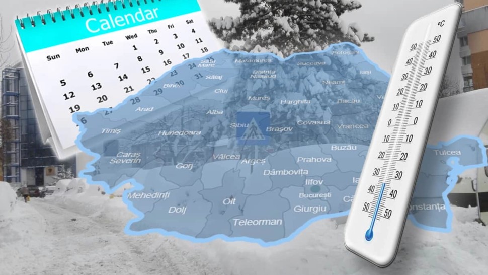 Revine iarna în România inclusiv în București Cod galben ANM de vânt viscol și strat de zăpadă de 30 de centimetri HARTĂ