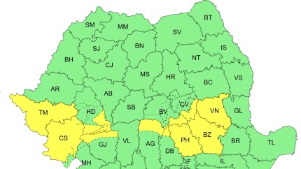 Alertă meteo ANM cod galben de ploi ninsori și vânt în 11 județe până vineri UPDATE Risc de inundații pe mai multe râuri
