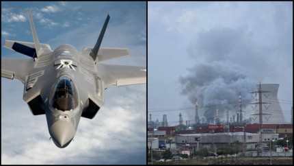 Avion de vânătoare F-35 american avariat de un tir iranian. O rachetă balistică lansată din Iran a lovit o rafinărie importantă din nordul Israelului