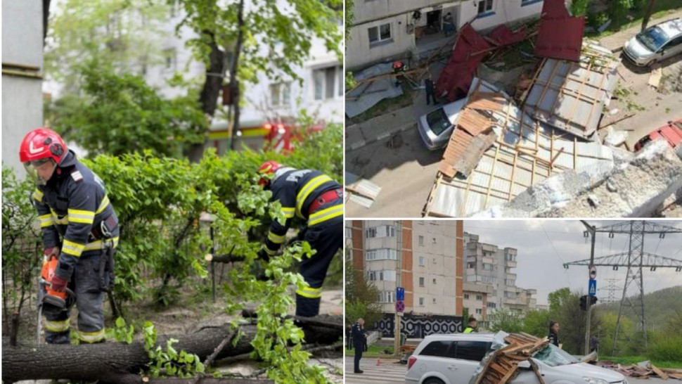 Vântul puternic a afectat zeci de localități din 14 județe. Bilanț îngrijorător de la IGSU