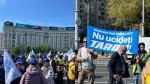 Protest în Piața Victoriei. Sute de sindicaliști au ieșit în stradă pentru a-și cere drepturile