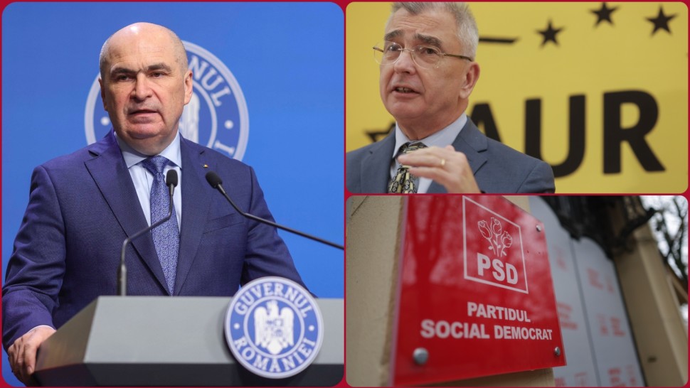 PSD și AUR moțiune de cenzură comună împotriva guvernului Bolojan. Anunț înaintea consultărilor de la Cotroceni