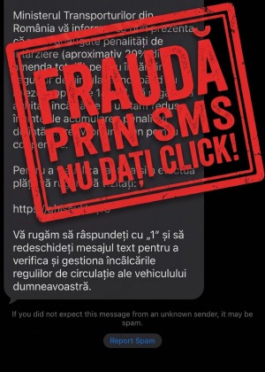 Amenda prin SMS o nouă metodă de înșelătorie. Ministerul Transporturilor atrage atenția românilor să nu creadă mesajele