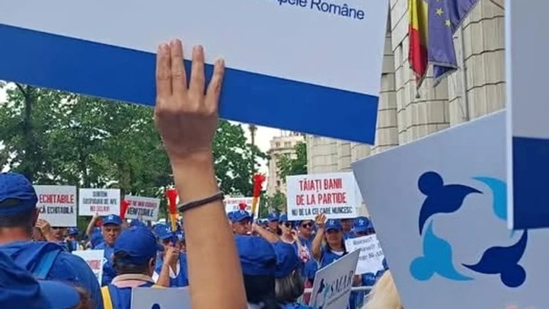 Proteste ale angajaților Apelor Române în București. Care sunt revendicările