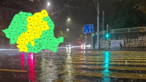 Cod galben de ploi cu averse și grindină în mai multe regiuni. Inundații în Slatina HARTA