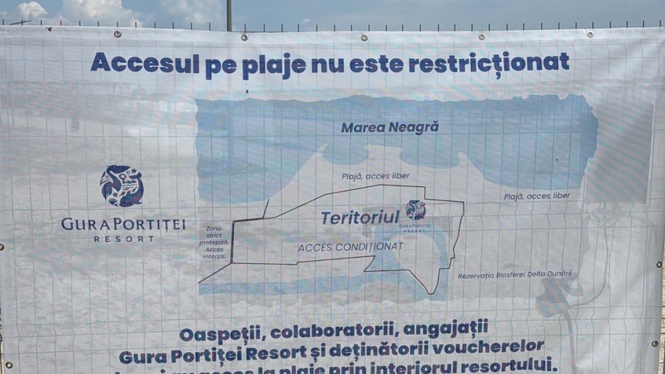 Prima reacție privind scandalul plajelor de la Gura Portiței Resortul spune că nu a împiedicat accesul nimănui Aceste plaje inclusiv cea din fața resortului aparțin domeniului public