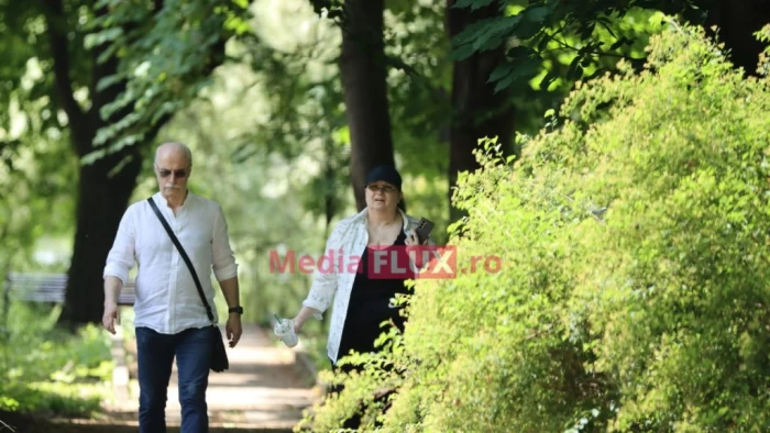 Mariana Bitang, de nerecunoscut! Marea Doamnă a gimnasticii românești, alături de Octavian Bellu la o tură scurtă prin Herăstrău