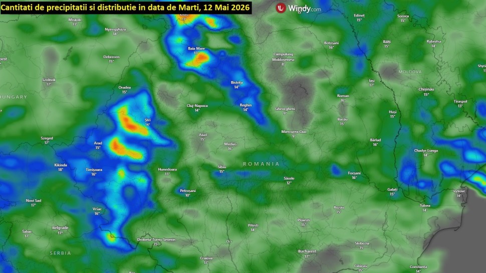 Alertă meteo ANM în aproape toată țara Cod galben de intensificări ale vântului vijelii grindină averse torențiale și descărcări electrice HARTĂ