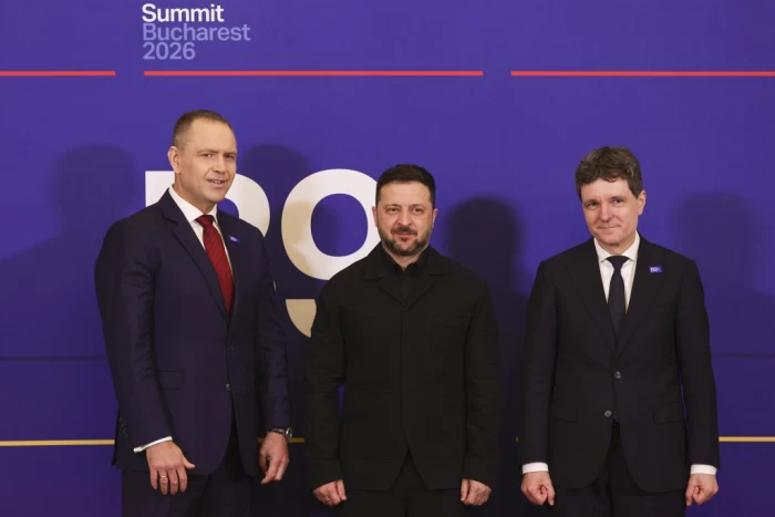 Zelenski, primit la Palatul Cotroceni, de către Nicușor Dan și preşedintele Poloniei: Bun venit la Summitul B9 FOTO