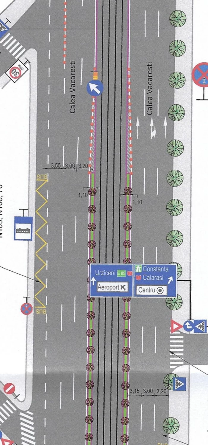 Scuarul central al Căii Văcărești