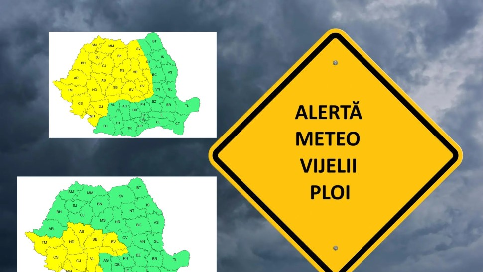 ANM Cod galben de intensificări ale vântului vijelii şi instabilitate atmosferică în zeci de județe