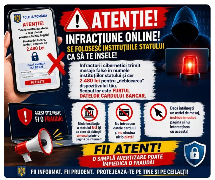 Anunțul MAI cu privire la noua formă de fraudăFoto: MAI