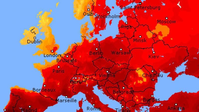 Cupolă de foc peste Europa inclusiv în România Val de căldură de până la 40 de grade și nopți tropicale