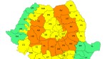 Cod portocaliu de instabilitate atmosferică accentuată şi averse torenţiale importante cantitativ până vineri dimineaţă. Harta zonelor afectate