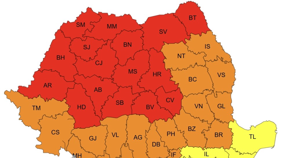 Cod ROȘU de caniculă în weekend în România Temperaturile ajung la 40 de grade în zeci de județe HARTĂ