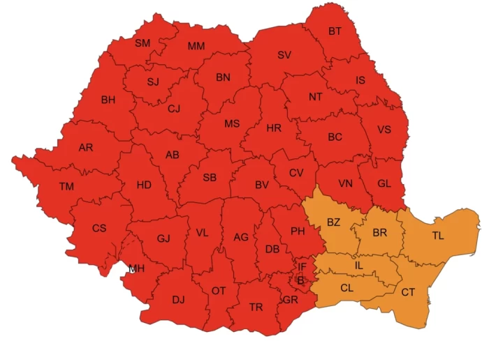 Cod roșu de caniculă luni, 29 iunie