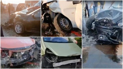 O șoferiță din China a lovit 12 mașini parcate la Dragonul Roșu Două persoane la spital după ce i s-ar fi blocat accelerația VIDEO