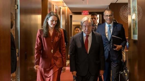 Oana Țoiu întâlnire cu Secretarul General al ONU António Guterres privind incidentul cu drona rusă în România