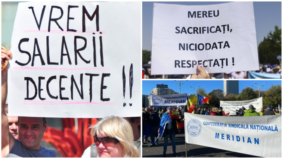 Val de proteste în România. Din cauza modificărilor din legea salarizării profesorii și medicii ies în stradă
