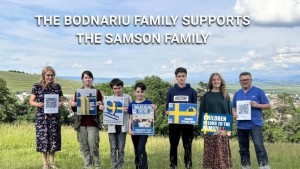 Protest la București privind solidaritatea față de familia Samson ale cărei fete sunt reținute de autoritățile din Suedia VIDEO