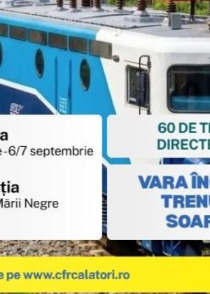 Trenurile Soarelui 2026. Legături directe spre litoral din toate regiunile. Ce beneficii au călătorii