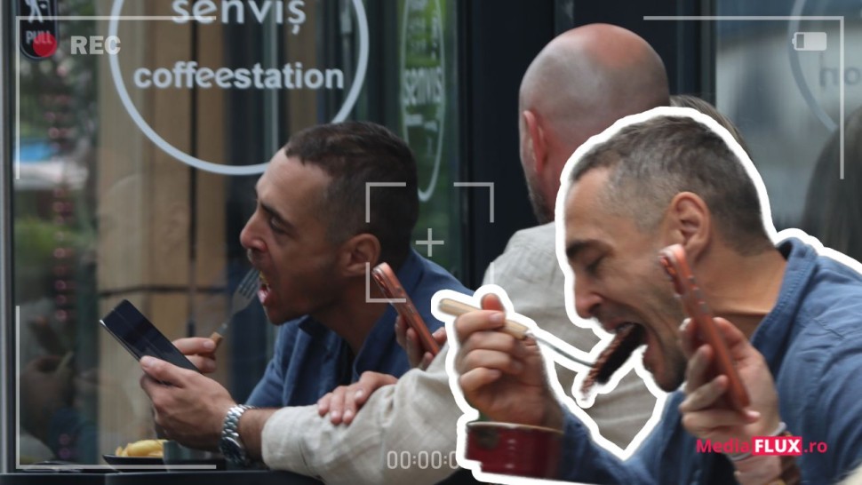 PAPARAZZI Vladimir Drăghia înfometat nevoie mare după finala Desafio Actorul se recuperează cu o porție consistentă de mici dis-de-dimineață FOTO și VIDEO
