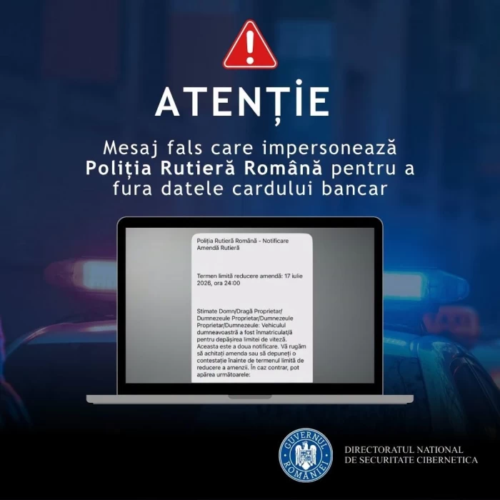 Mesaj fals de la Poliția Rutieră