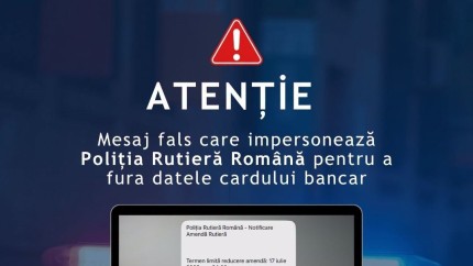 Șoferii sunt avertizați să plătească o amendă fictivă. Mesaj fals de la Poliția Rutieră FOTO