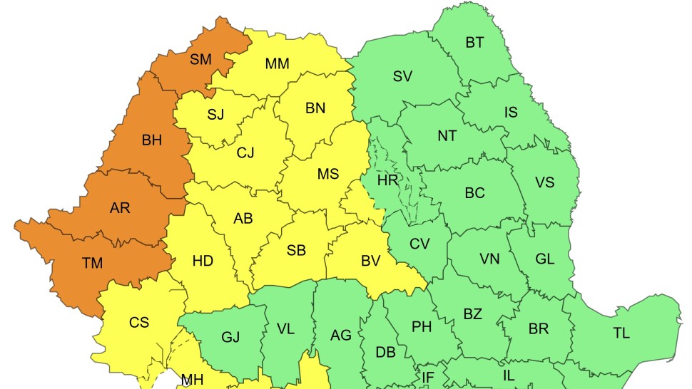 Cod portocaliu de caniculă prelungit Valul de căldură acaparează aproape toată țara. Informarea meteo ANM se prelungește până marți HARTĂ